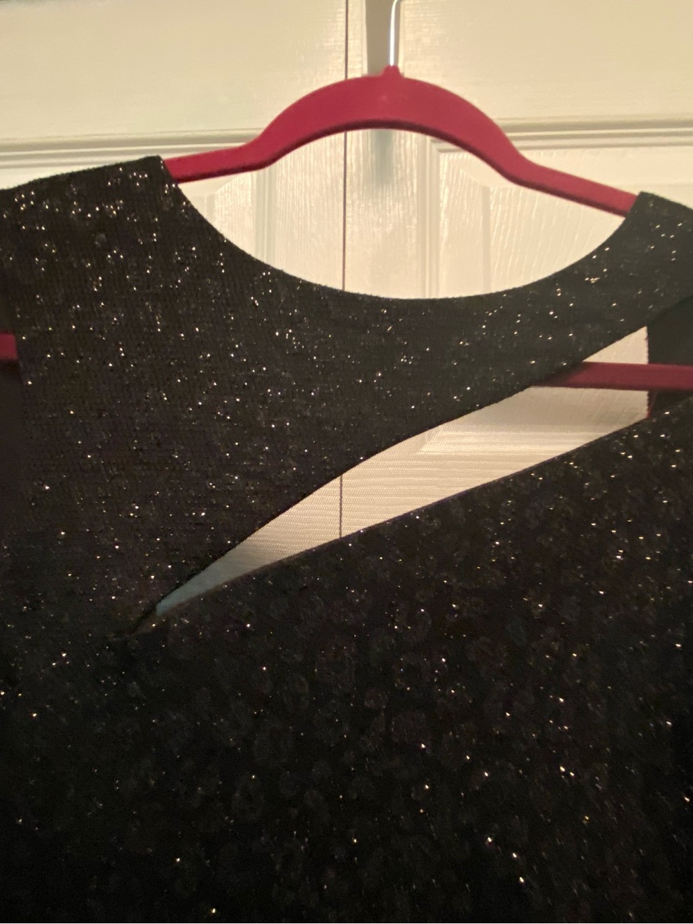 Black Glitter Sleeveless Sheath Dress by Scarlett Size 18  NWT w/ cutout - Picture 4 of 11